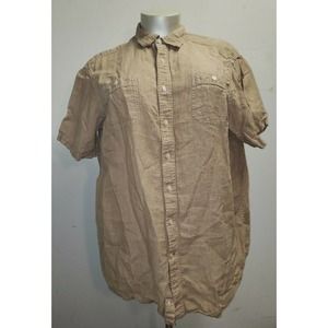 Cremieux Mens XXL Tan/Brown Button Down Shirt NWOT